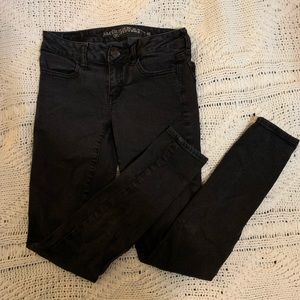 Dark Black American Eagle Jeggings